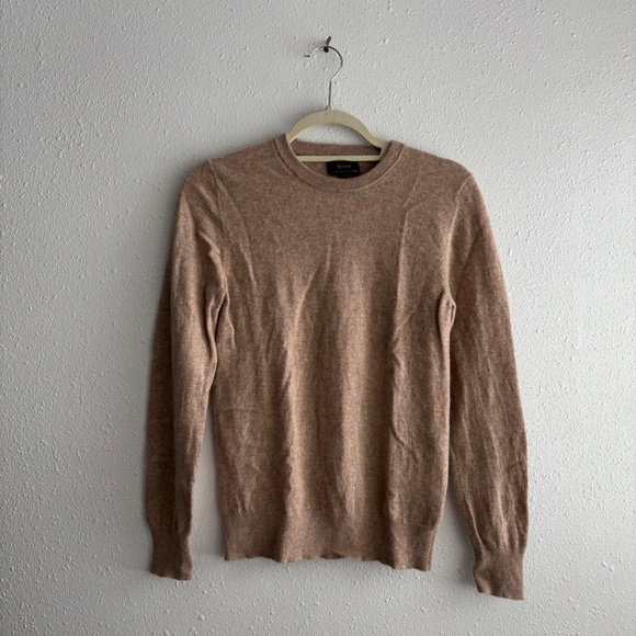 Quince 100% Mongolian Cashmere Crewneck Sweater in Tan - Picture 3 of 9